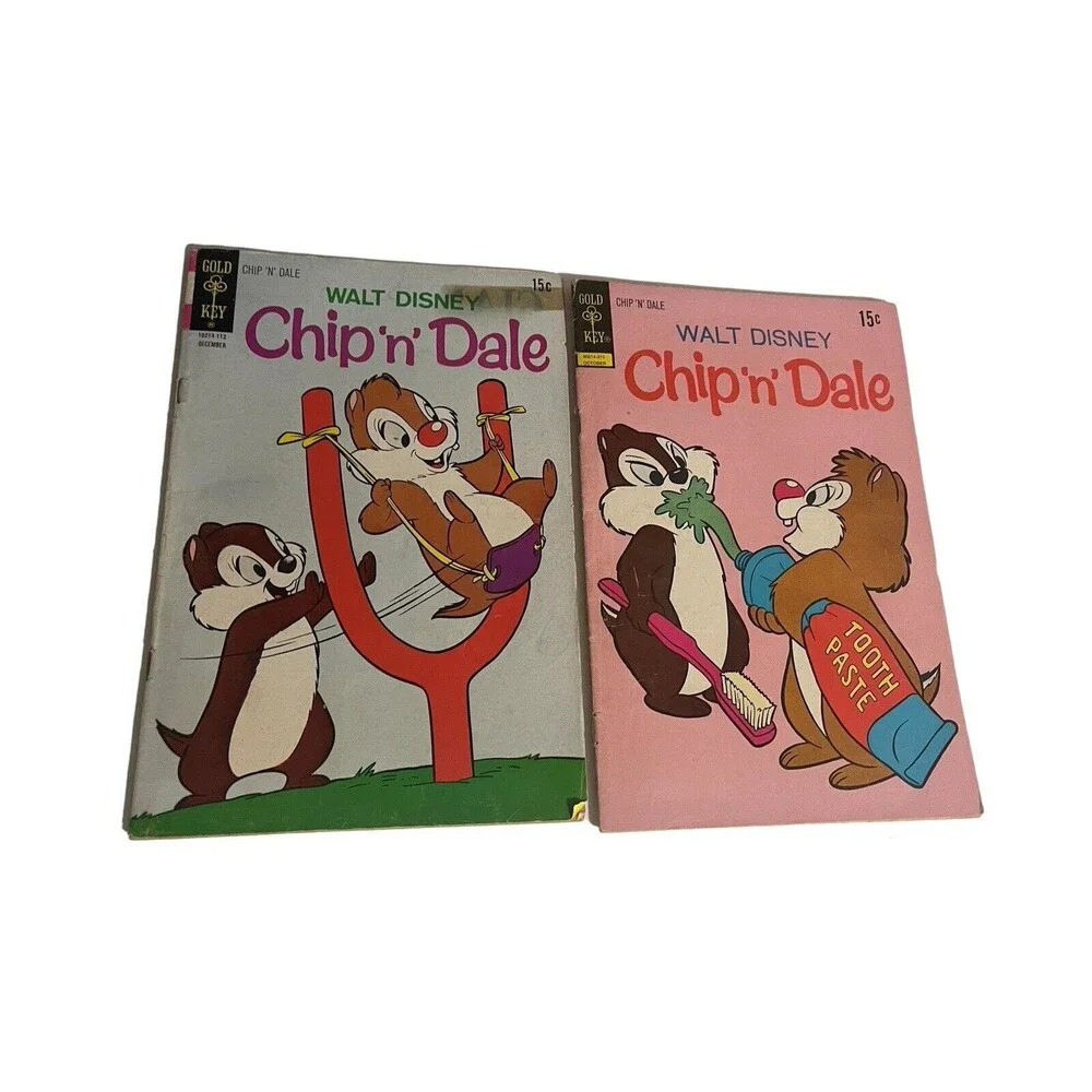 Walt Disney Chip 'n' Dale #13 #18 Gold Key 1972 /1971 Something to Crow About